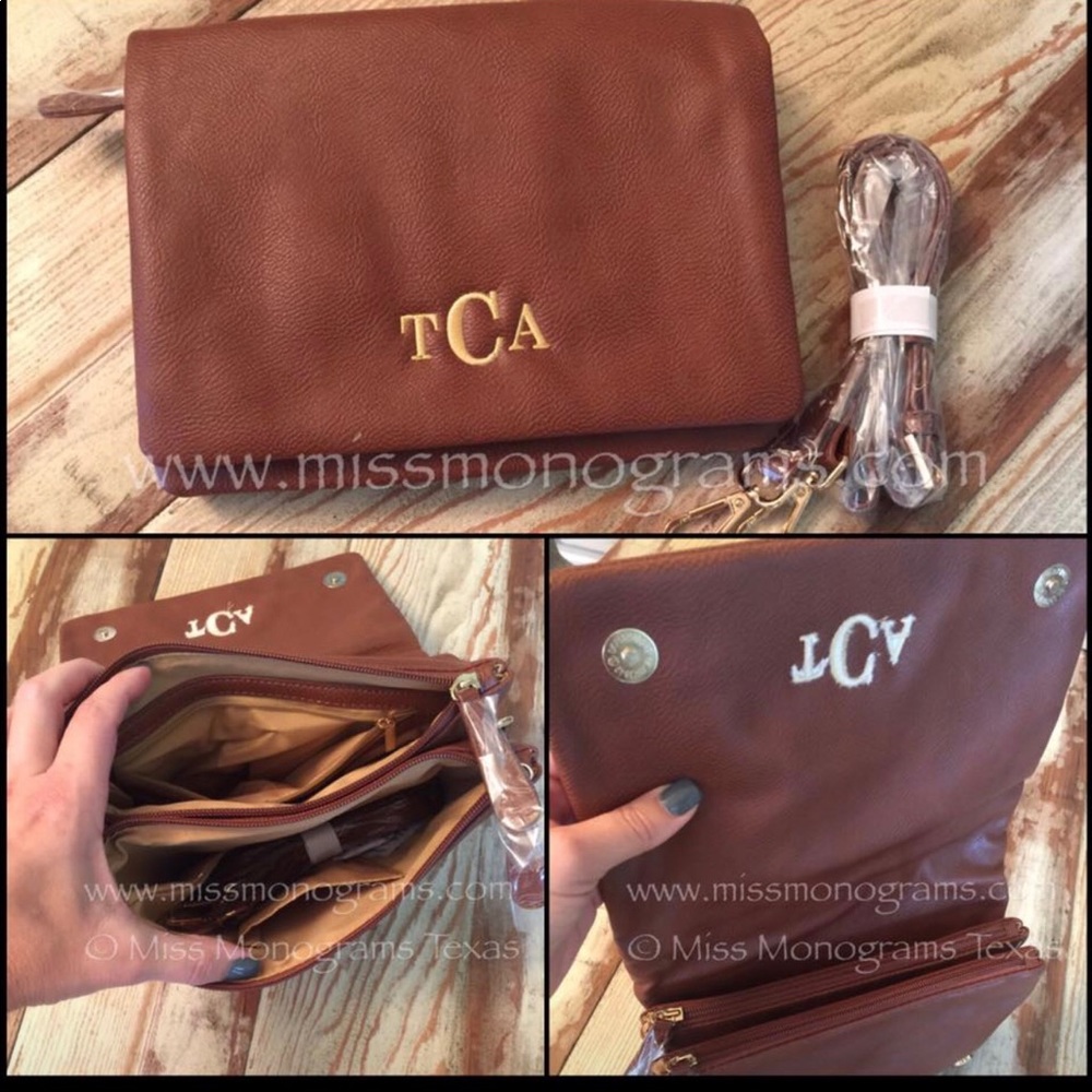 Vegan leather crossbody (monogram blank)